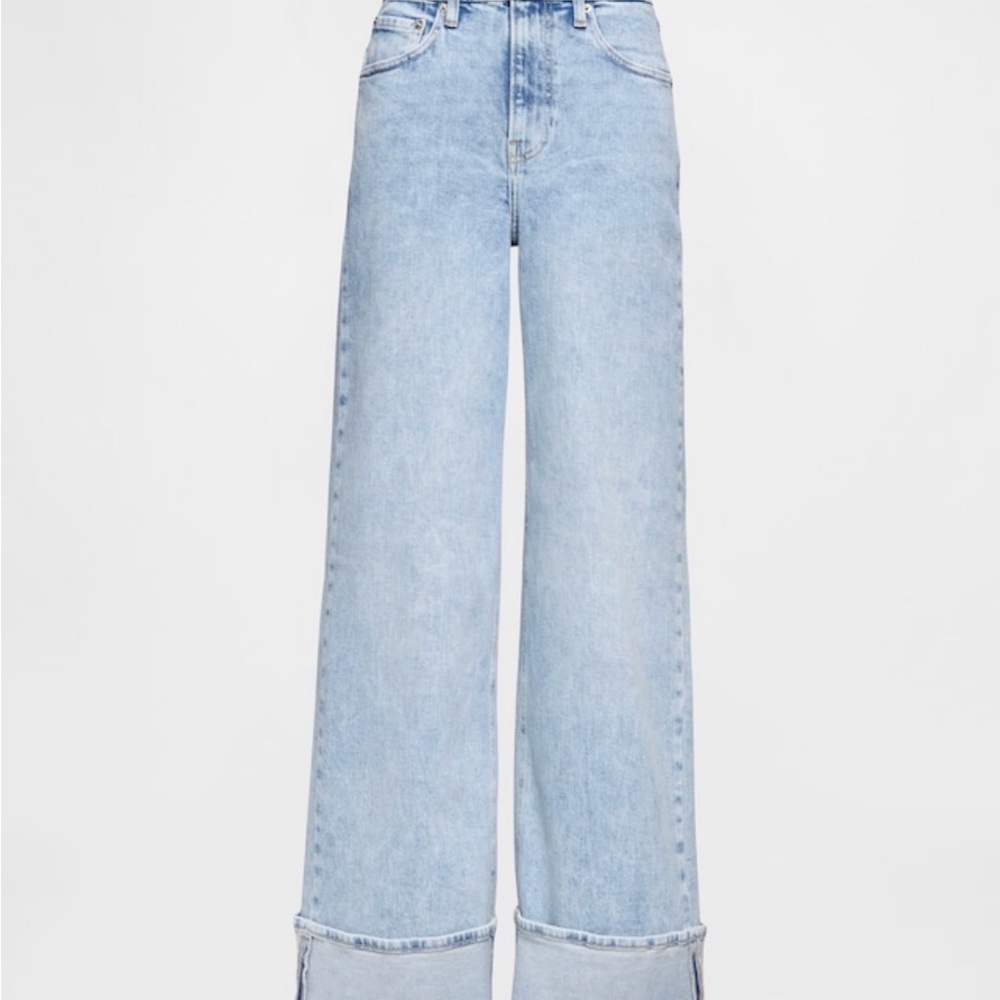 Gap High rise cuffed wide leg jean
